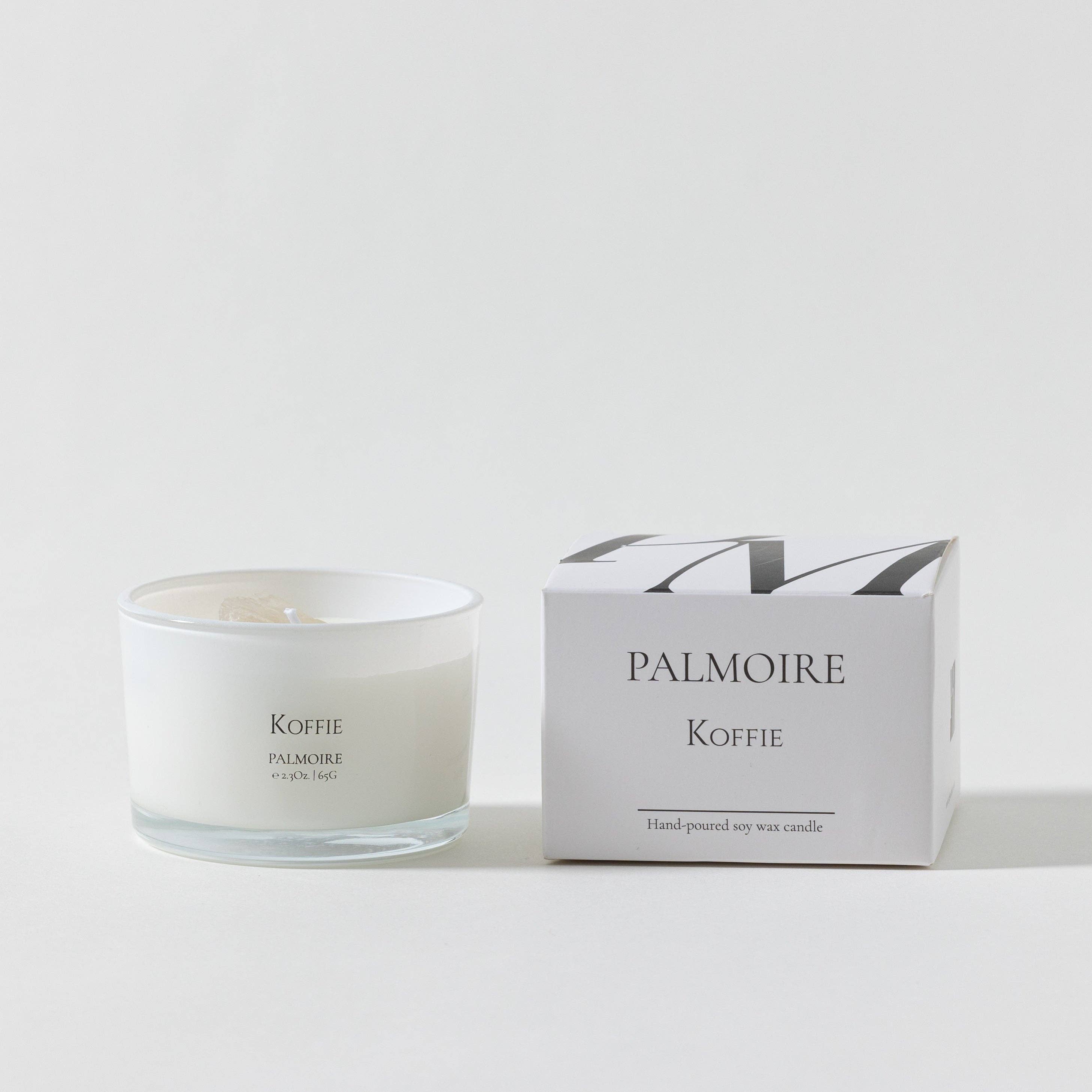 Gemstone-Infused Coffee Caramel Candle 2.3 oz/ 65 g