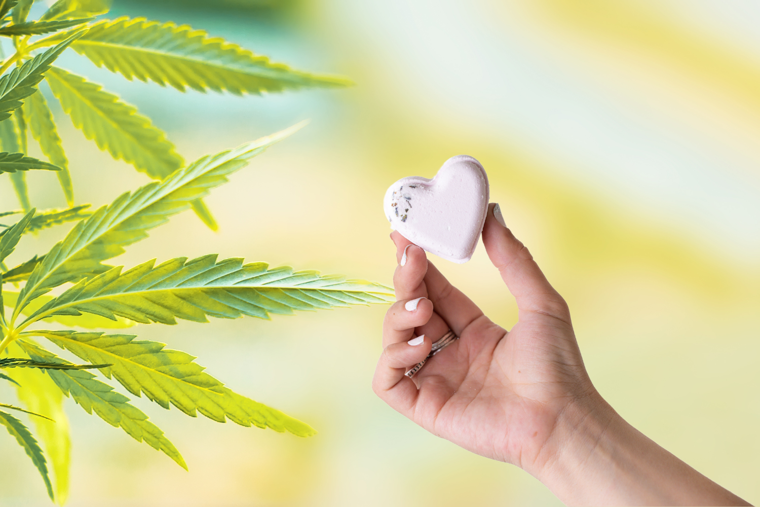 CBD - 5 Hearts Shaped Shower Steamers with CBD - in a Gift Box - Can be personalized. (THC free)