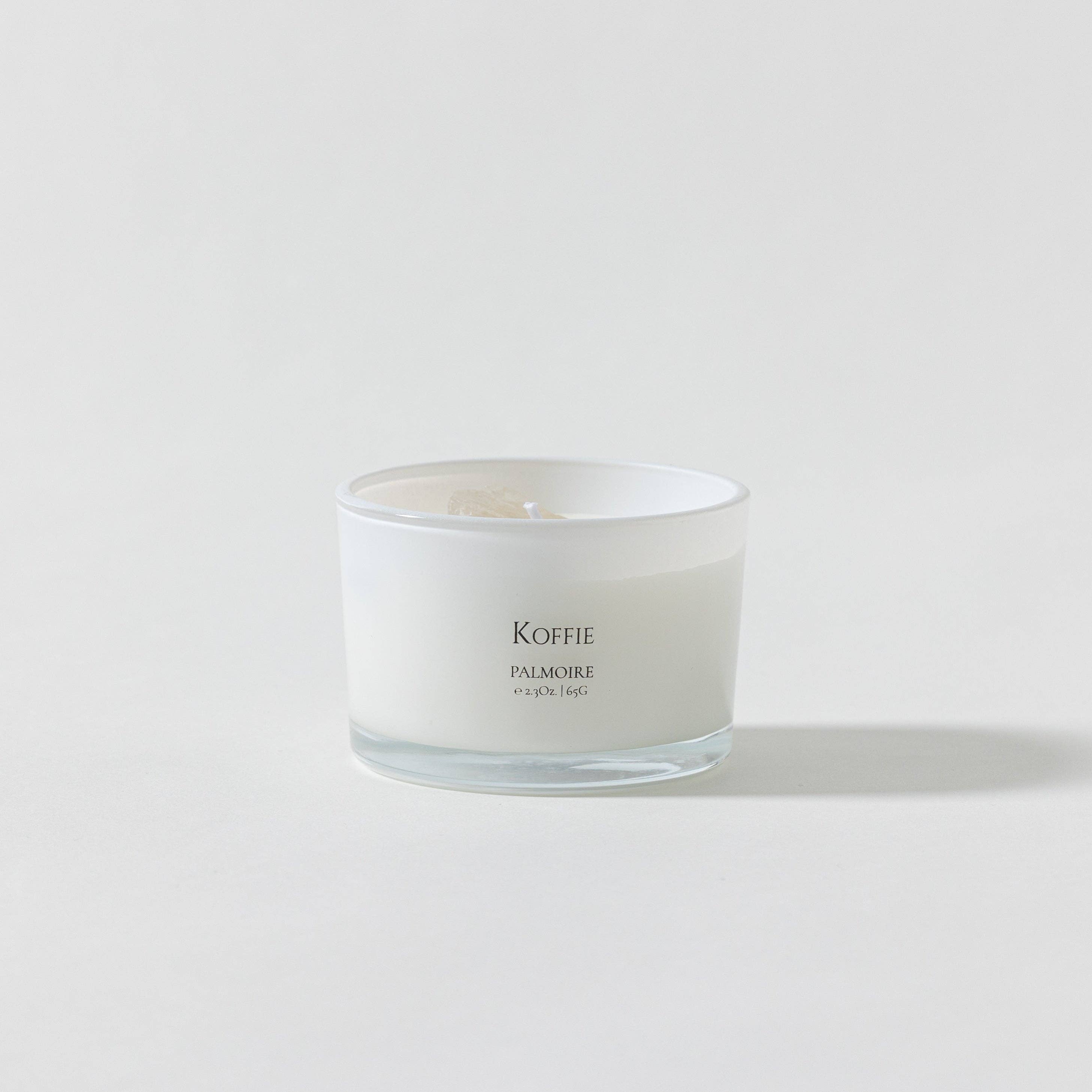 Gemstone-Infused Coffee Caramel Candle 2.3 oz/ 65 g