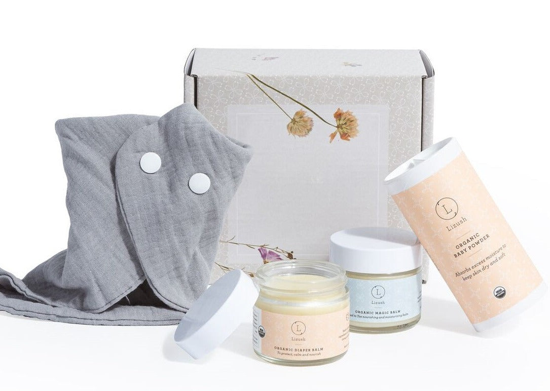 Organic new baby gift set - welcome little one!