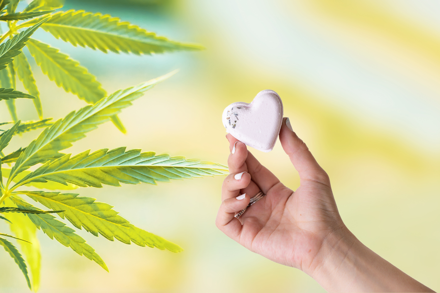 CBD -  5 Hearts Shaped Shower Steamers with CBD - in a Gift Box - Can be personalized. (THC free)