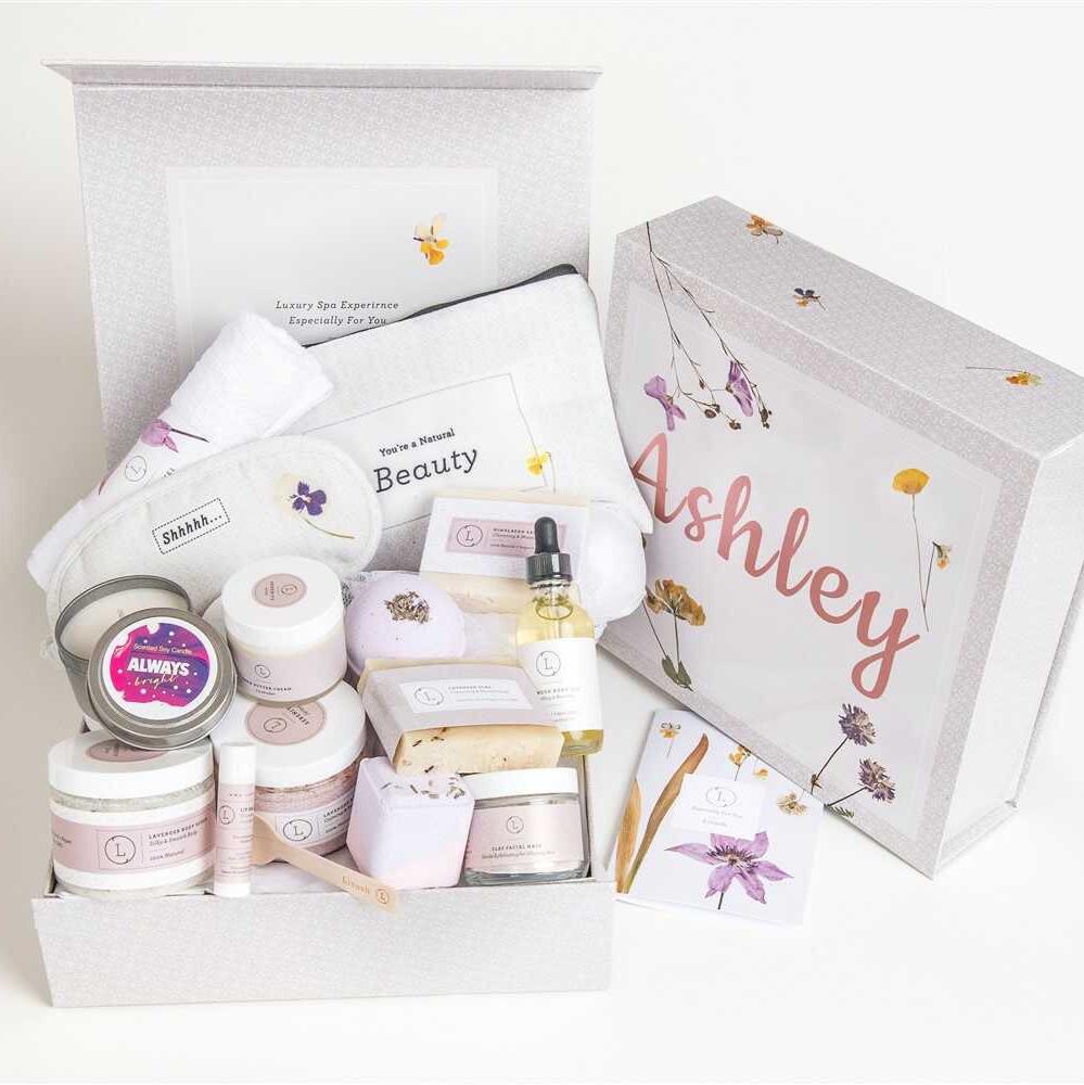 A Special Day Gift, Birthday Gift Basket, Lavender Natural Bath & Body