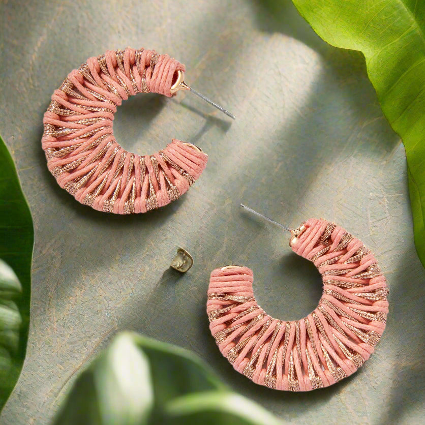 Macrame Hoop Earrings